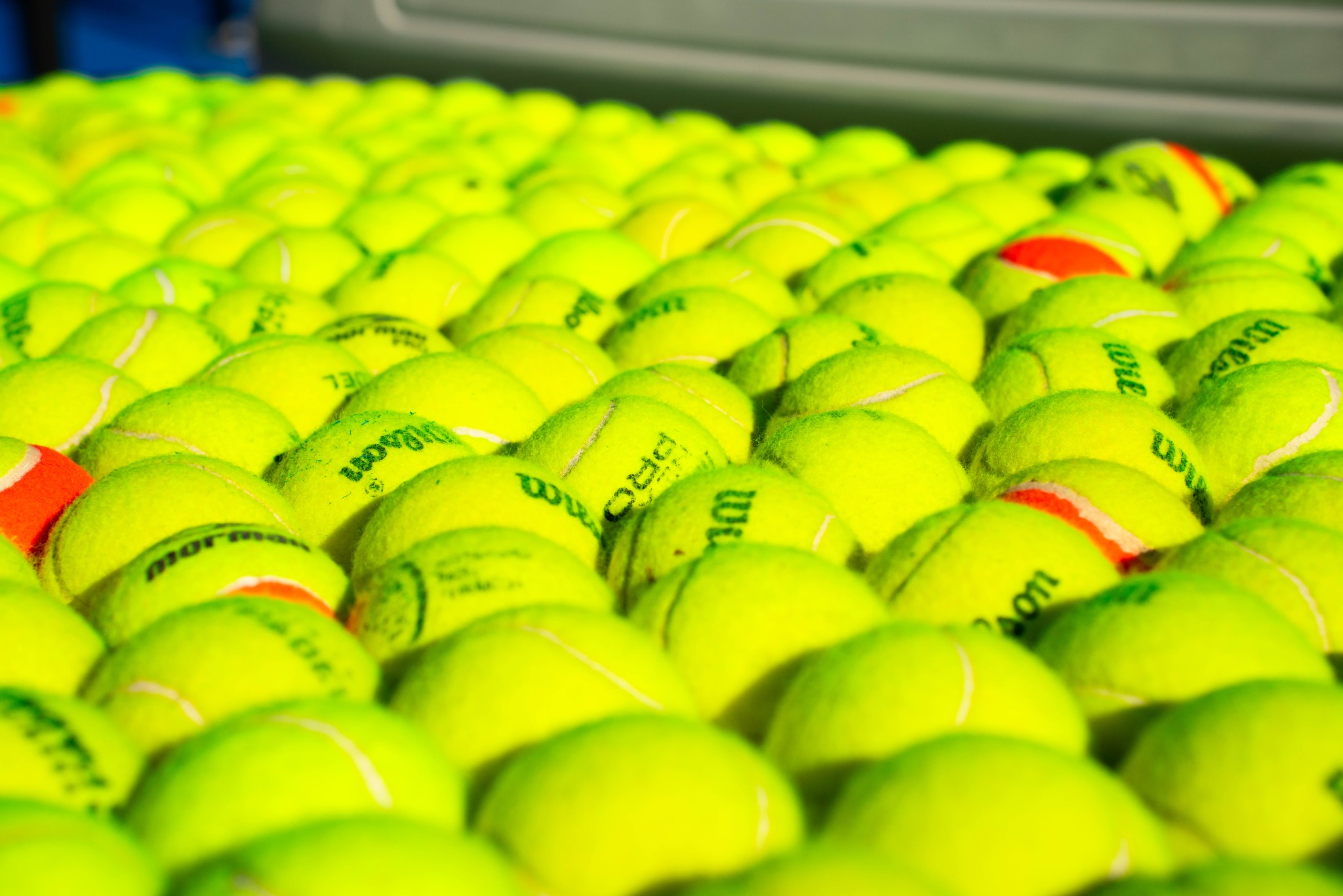 Bolas de ténis: fotografia de detalhe do evento
